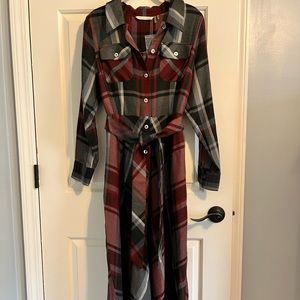 Soft Surroundings Plaid Dress-Petite Medium